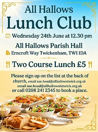 Lunch Club 27th May 2026